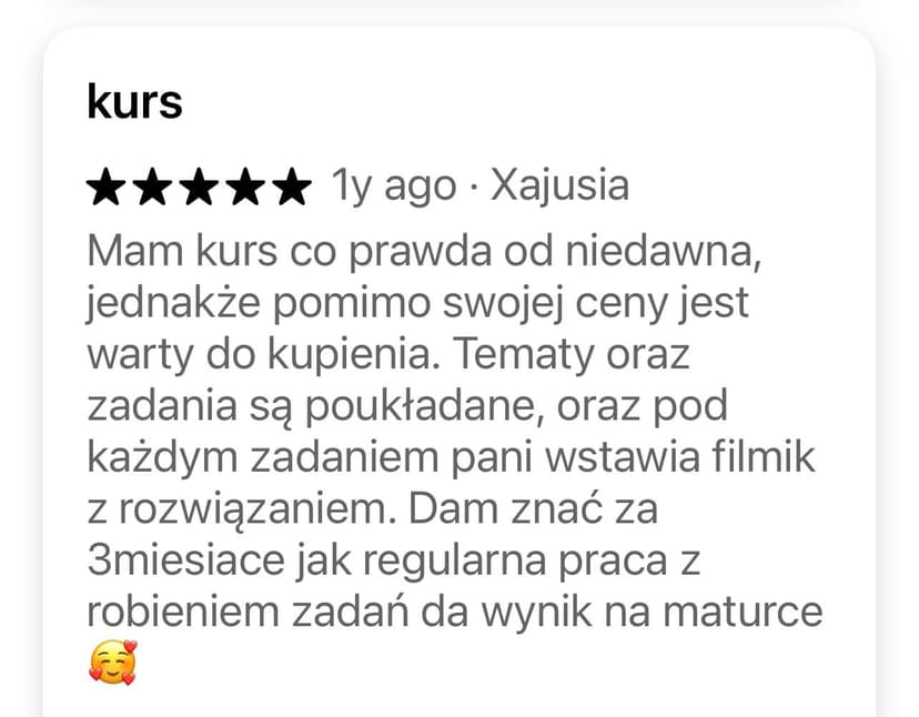 Student testimonial 1