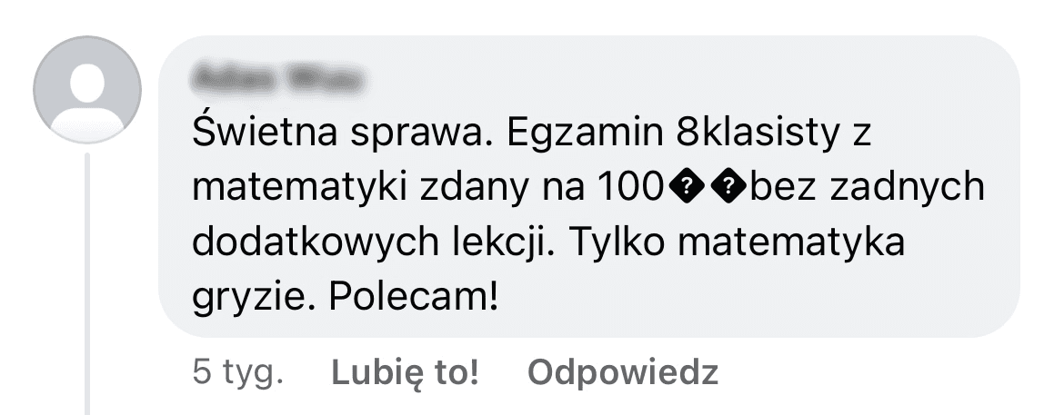 Opinia rodzica — wynik 100%