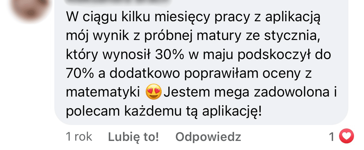 Opinia maturzystki - matura na 70% (z 30%) z Matematyka Gryzie