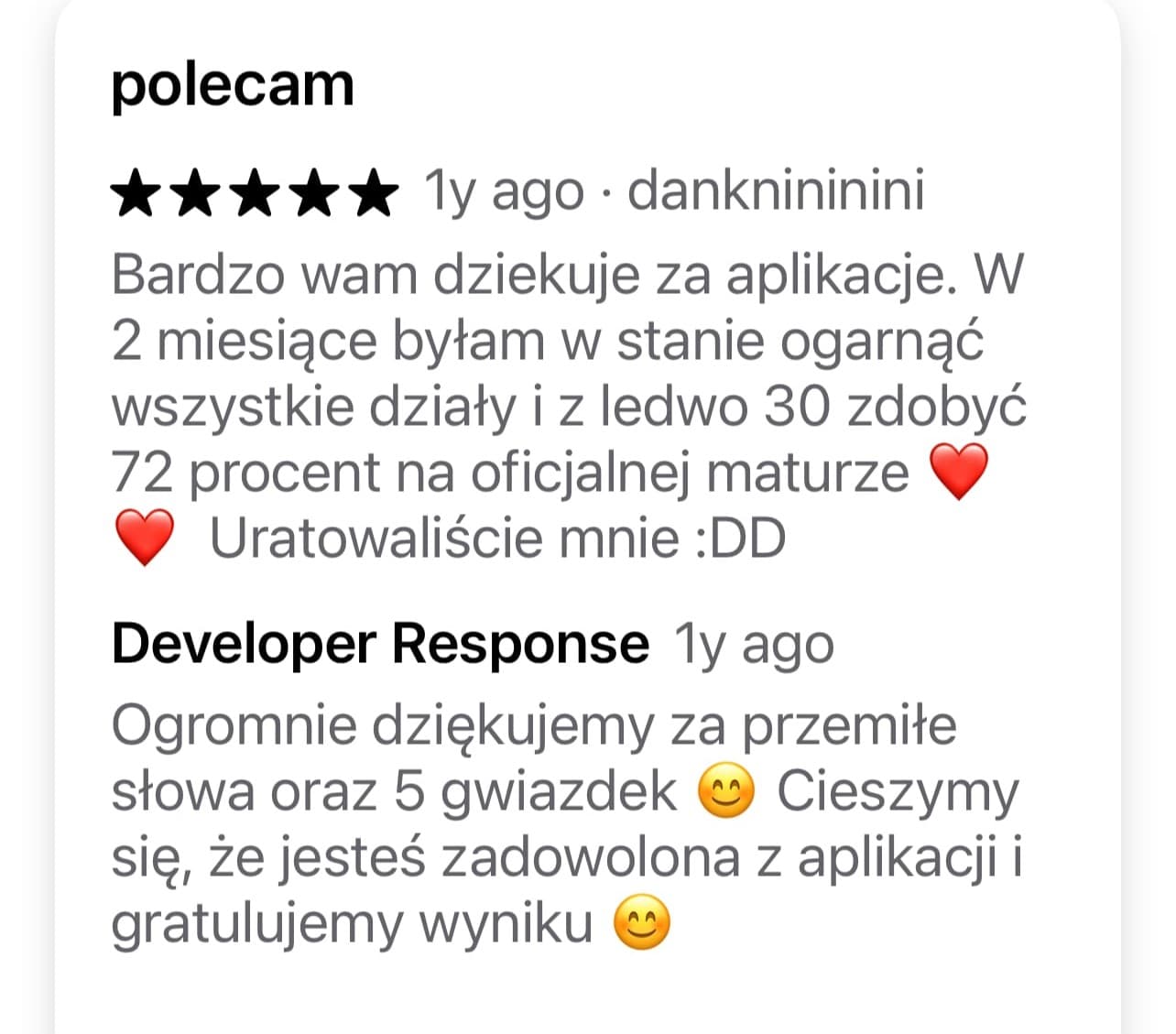 Student testimonial 5