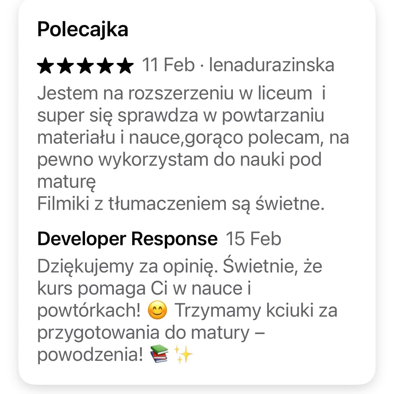 Student testimonial 7